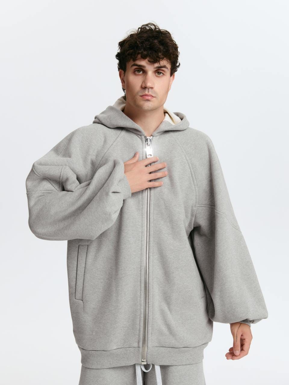 Зип-худи унисекс с акцентной молнией